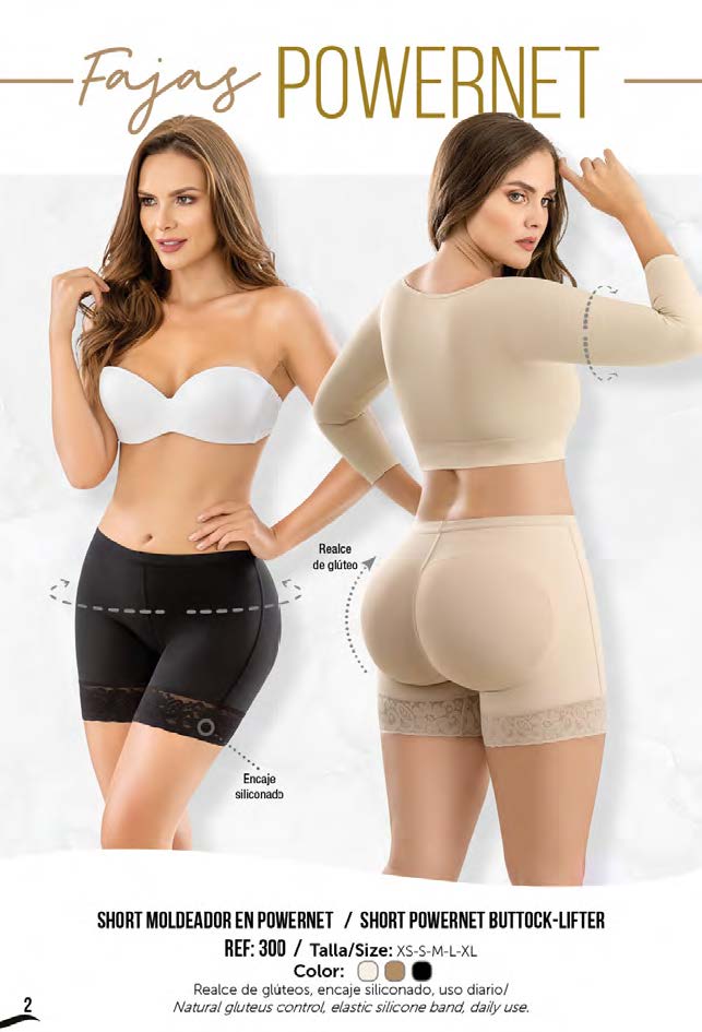SHORT POWERNET BUTTOCK-LIFTER / SHORT MOLDEADOR EN POWERNET REF 300