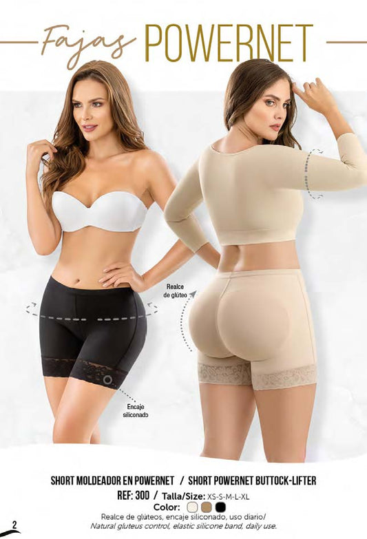 SHORT POWERNET BUTTOCK-LIFTER / SHORT MOLDEADOR EN POWERNET REF 300