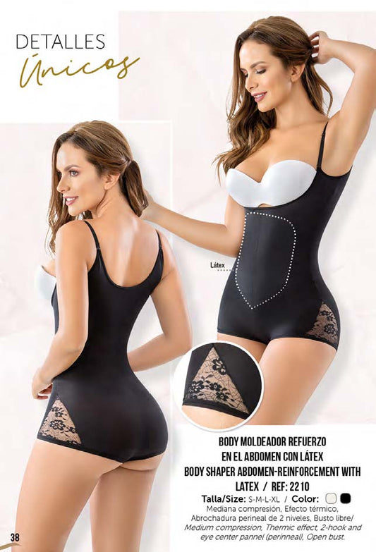 BODY SHAPER ABDOMEN REINFORCEMENT W LATEX/ MOLDEADOR CON REFUERZO EN EL ABDOMEN CON LATEX REF 2210