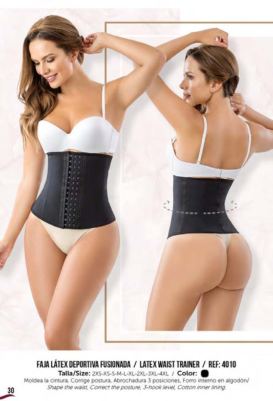 LATEX WAIST TRAINER/ FAJA LATEX DEPORTIVA FUSIONADA REF 4010