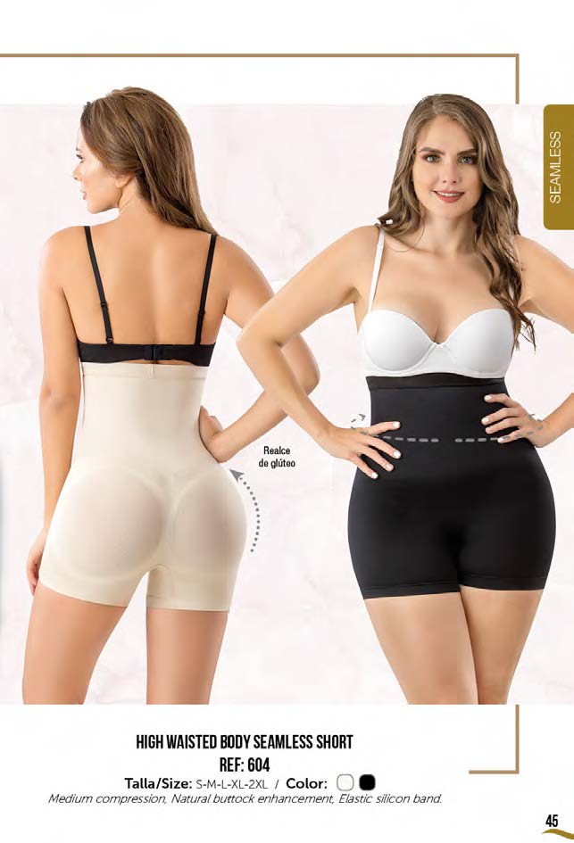 HIGH WAISTED BODY SEAMLESS/ SHORT ALTO REF 604